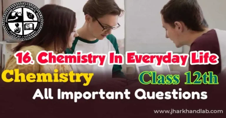 JAC 12th Chemistry Important Questions Ch16