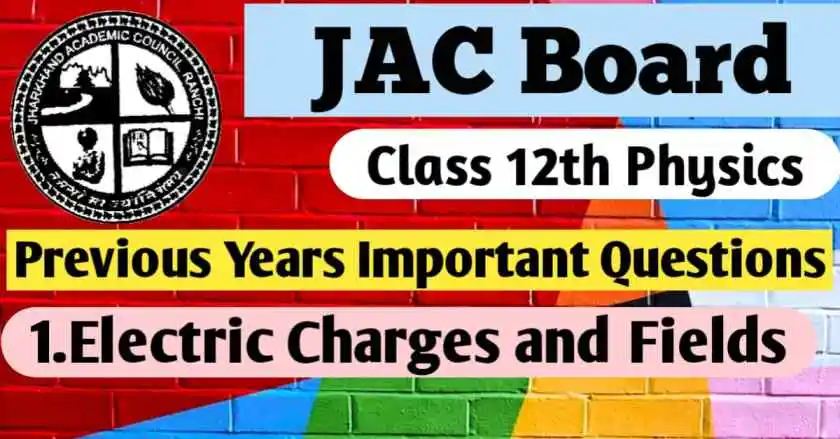 JAC BOARD PYQs Electric charges and fields