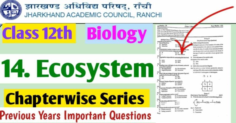 JAC 12th Biology Important Questions Ch 14