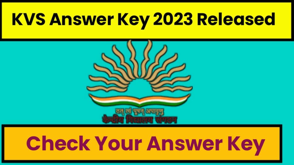KVS Answer Key Released [Download]