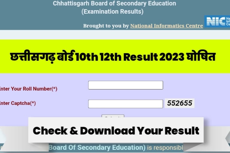 CGBSE Board 10th 12th Result 2023