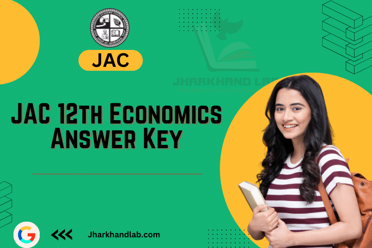 JAC 11th Economics Answer Key 2024 Arts