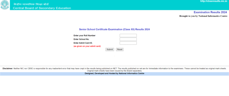 CBSE 12th Result 2024