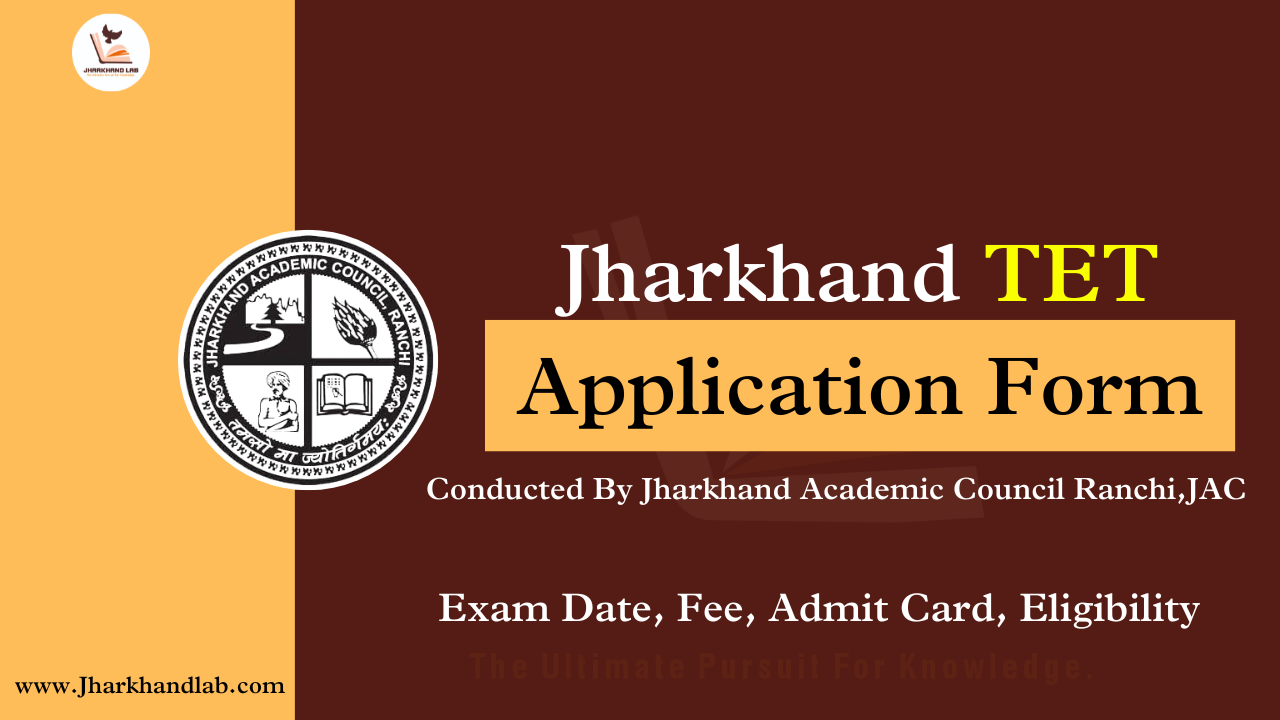Jharkhand JTET Application Form 2024