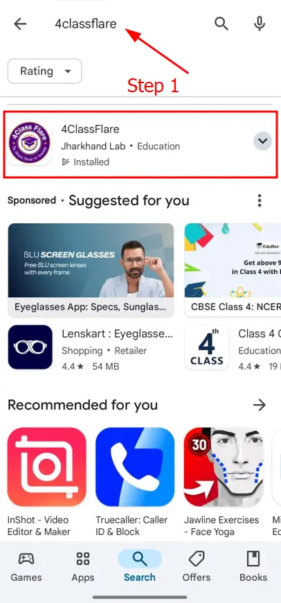 How To Download 4ClassFlare Mobile App Step 1
